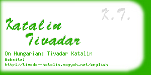 katalin tivadar business card